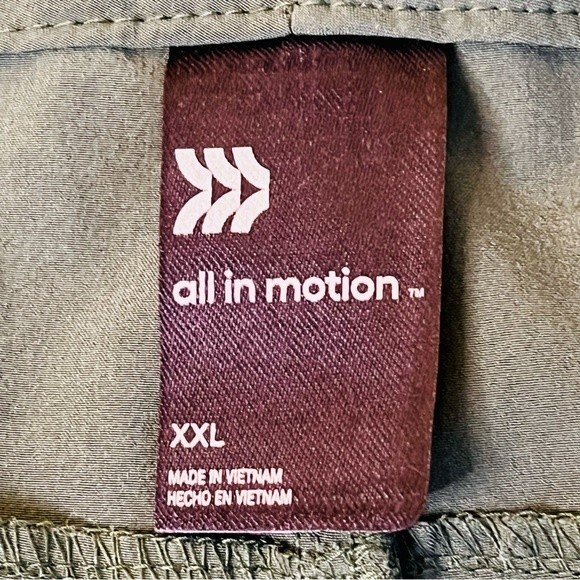 All In Motion Shorts Men's XXL Green UV Protection Drawstring Waist Pockets New - Picture 3 of 11